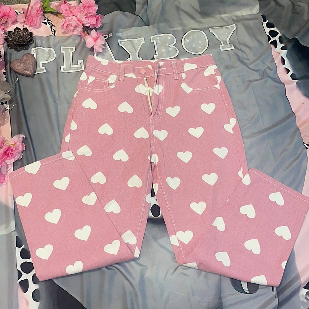 PINK HEART JEANS